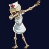 Junior's Design By Humans Halloween Dabbing Funny Skeleton Nurse RN Costume Gift By COVI T-Shirt - 2 of 3