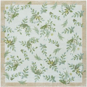 Martha Stewart Floral - MSRW193 - Indoor Power Loomed Machine Washable Skid-Resistant Rugs - 1 of 4