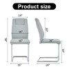 Set of 4 Faux Leather Dining Chairs with High Back and Metal Legs,Modern Upholstered Chairs for Kitchen or Dining Room-The Pop Home - 4 of 4