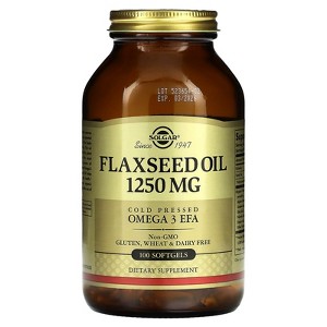 Solgar Flaxseed Oil, 1,250 mg, 100 Softgels - 1 of 2