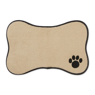 Bone Dry Taupe Bone Emb Paw Pet Placemat
