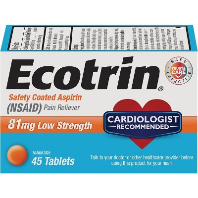 Ecotrin Aspirin 81mg Low Dose Tablet 45ct