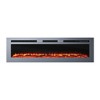 CLIHOME Wall Mounted and Recessed Electric Fireplace Insert with Stainless Steel Surface and 12 Flame Colors - 2 of 4