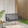 WestinTrends Malibu Outdoor Patio HDPE Hanging Front Porch Swing Bench - 2 of 4