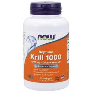 Neptune Krill Oil 1000mg by Now Foods  -  60 Softgel - 1 of 2