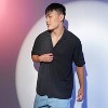 Campus Sutra Men Men's Midnight Black Oversized Woven Shirt - 3 of 4