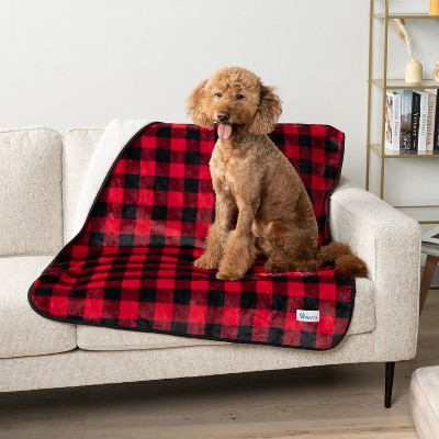 PetAmi Waterproof Dog Blanket For Pet Cat, Faux Shearling Fleece Couch Cover, Soft Plush Washable Reversible Throw