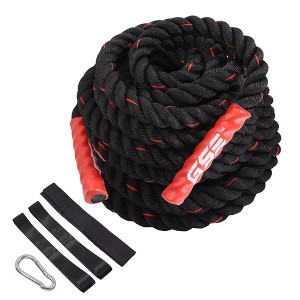 GSE 1.5"/2" Diameter Battle Rope. 30ft/40ft/50ft Exercise Rope with Anchor Strap Kit - 1 of 4