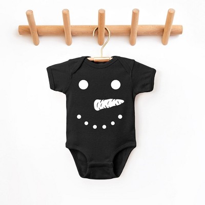 The Juniper Shop Snowman Face Baby Bodysuit