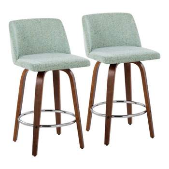 Set of 2 Toriano Upholstered Counter Height Barstools - Lumisource