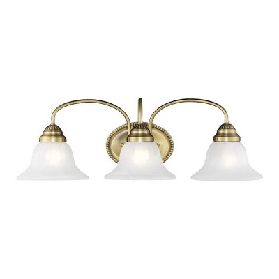 Livex Lighting Edgemont 3 - Light Vanity in  Antique Brass