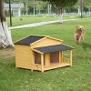 UbMelt Outdoor Dog House for Small Medium Dogs Wooden Puppy Shelter Cage Waterproof Dog Kennel with Porch - 2 of 4