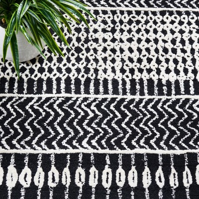 Elegant Noir Hand-Tufted Wool & Viscose 8' x 10' Area Rug