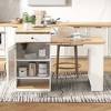 Racxily Kitchen Island, can Convert Dining Table for 4-5, 59" Dining Room Table with Wooden Pedestal Base, Kitchen Tables for Dining Room - 3 of 4