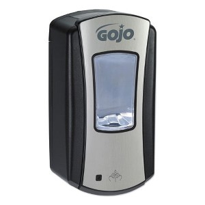 GOJO LTX-12 Touch-Free Dispenser, 1,200 mL, 5.75 x 3.33 x 10.5, Brushed Chrome/Black - 1 of 4