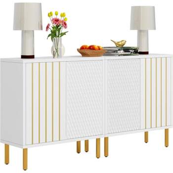 Tribesigns 63" Sideboard Buffet Cabinet with Storage: 4-Tier Storage Cabinet with Doors, Modern Dining Room Kitchen Cabinet