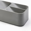 Attop DrawerStore Compact Utensil Organizer For Kitchen Drawer Silverware, Flatware Tray, Small, Grey - 4 of 4