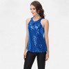 Anna-Kaci Women's Sleeveless Sequin Halter Top with Pleated Neckline and Sparkling Finish - 3 of 4