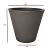 Tusco Products Cosmopolitan Round Garden Planter, Espresso, 16" - 2 of 2