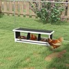PawHut Wood Nesting Boxes for Chickens, Laying Nest Box, Chicken Coop Accessories for Up to 3 Chickens with Asphalt Roof, Easy to Assemble, Gray - 3 of 4