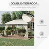 10' x 13' Outdoor Gazebo Patio Gazebo Canopy, Double Vented Roof, Steel Frame, Curtain Sidewalls, Sun Shade Shelter for Garden, Lawn, Deck - 4 of 4