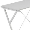 GlasFlength Desks L Shaped Gaming Desk Study Desk Corner Table Sturdy Workstation for Home Office Small Space, White, 62.5"*47.5"*28.5" - 4 of 4