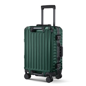 SUGIFT Carry-On Luggage Zipperless Aluminum Frame Suitcase with Spinner Wheels TSA Lock Cup Holder 20" 24" 28" - 1 of 4