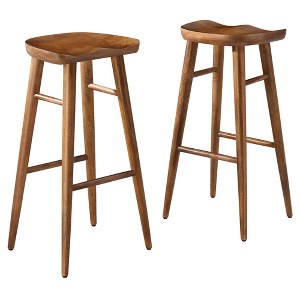 Modway Saville Backless Wood Bar Stools - Set of 2 - 1 of 4