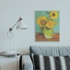 Stupell Industries Traditional Sunflower Painting over Turquoise Van Gogh - 2 of 4