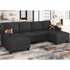 Belffin U-Shaped Chenille Modular Sofa - 6-Seater with Hidden Storage & Tool-Free Assembly - 2 of 4