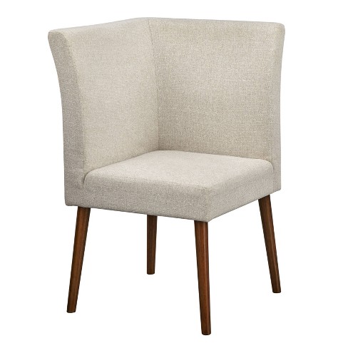 Ripton Corner Chair Cream Buylateral Mid century Modern Upholstered For Dining Bedroom Target