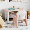 Costway Kids Drawing Table & Chair Set Graffiti Toddlers Art Activity Table & Chair Pink/Beige - 4 of 4
