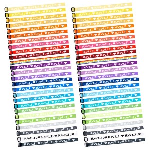 Zodaca 52-Pack Woven HWLF Bracelets, He Would Love First Bracelet Set for Church Events, Sunday School, 26 Assorted Colors - 1 of 4