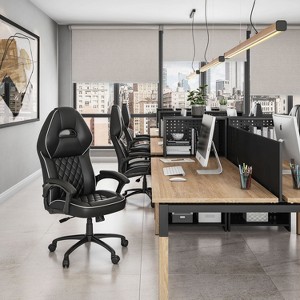 PAGED Executive Office Chair Fully Reclining Ergonomic Gaming Chair with Footrest, Adjustable Desk Chair for Bedroom - 1 of 4