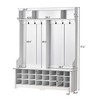 TIRAMISUBEST Modern Large Hallway Coat Rack with 6 Hooks, Entryway Bench Wide Hall Tree with 24 Shoe Cubbies - 4 of 4