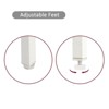 Rattan Nightstand with Charging Station, USB Ports & Drawer, White MDF & Metal Side Table - 4 of 4