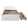 Twin Size Modern Daybed, Upholstered Tufted Bed Frame With 2 Drawers Cloud Wooden Slat Support For Bedroom Living Room Guest Room - 4 of 4