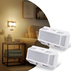 DORESshop 1-Light Dimmable LED Night Light Plug in with Dusk to Dawn Sensor, 3000K 0-250LM for Bathroom, Hallway, Bedroom [2 Pack] - 1 of 4