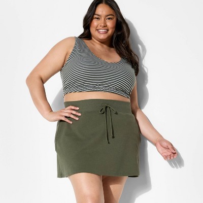 Women's French Terry Slim Fit Deep V-Neck Tank Top - Wild Fable™