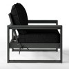 WestinTrends Montara Outdoor Modern HDPE Patio Club Chair with Waterproof Deep Seat Cushions - 4 of 4