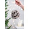 Syemin Decorative Objects Iced Twig Ball Decorative Christmas Tree Ornaments for Holiday Party Decorations Set of 4, Brown, 5"*5"*5" - 3 of 4