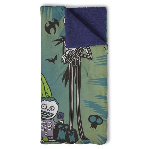 Disney Nightmare Before Christmas Sweet Dreams Silk Touch Throw Blanket Slumber Bag 27x56 Inches - 1 of 4