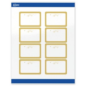 Avery Labels, 2" x 3", Gold-Metallic Ornaments, Glossy, 80ct - 1 of 4