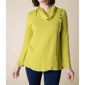 Women's Peruvian Cotton Wrap Cowl Top - habitat - 1 of 4