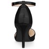 Allegra K Women's Pointed Toe Ankle Strap Stiletto Dress Heels Pumps - 4 of 4