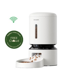 Petlibro 5L Dog and Cat Feeder with Granary Camera - White with 3