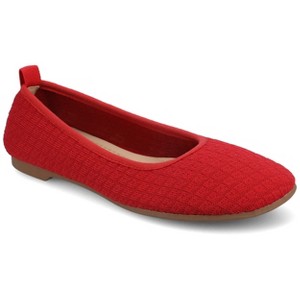 Journee Women's Aria Knit Flats - 1 of 4