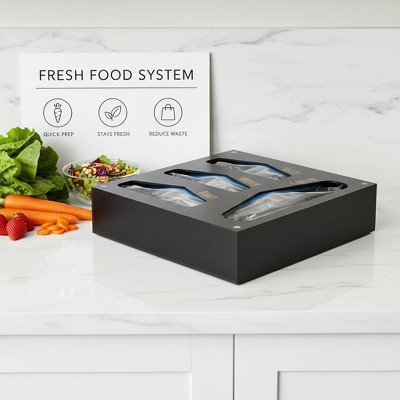 OnDisplay Luxe Acrylic Kitchen Drawer Zip Food Storage Bag Organizer (Black) — фото 8