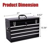 21-Inch Metal Tool Box with 4 Lockable Drawers, Portable Tool Chest Organizer for Mechanics & DIY | Auto-Locking System, Smooth Ball Bearing Slides - 2 of 4