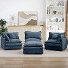 KWPZQEB 102" Modular Sectional Sofa, L Shaped Couch Set with Movable Ottoman, Chenille 3-Seater Cloud Couch with Throw Pillows for Living Room - 2 of 4